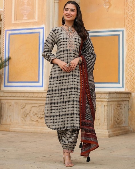 Buy Black Kurta Suit Sets for Women by Scakhi Online Ajio