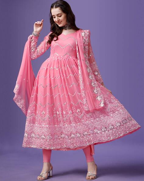Bridal Pakistani Dress Georgette Fabric Embroidered In Light Pink Colo –  Apparel Designer
