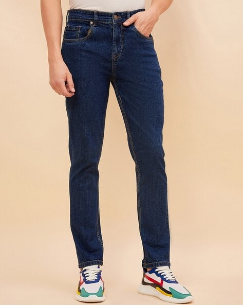 High Star Straight Fit Mid-Rise Jeans