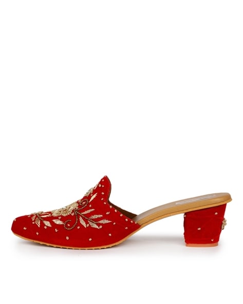 Buy Red Heeled Sandals for Women by THE DESI DULHAN Online Ajio