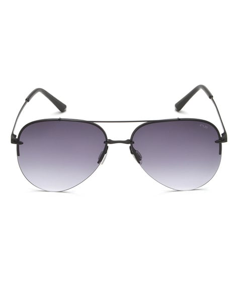 Polarized Black Rimless Aviator Sunglasses | Classy Men Collection