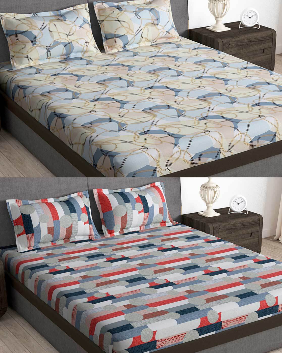 Buy Multicoloured Bedsheets for Home & Kitchen by Story@Home