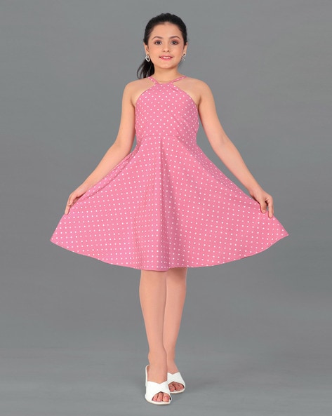 Girls pink polka dot on sale dress