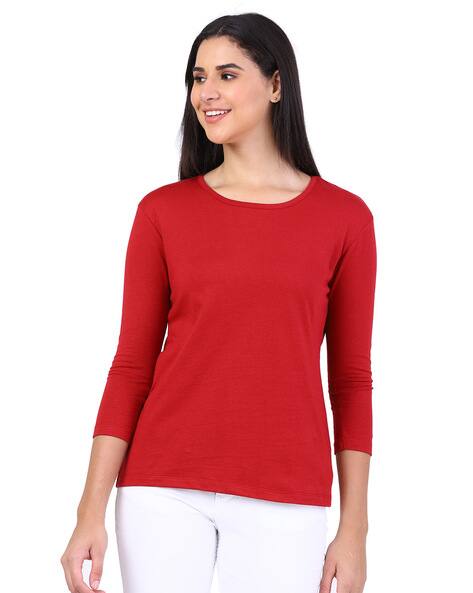 Buy Red Tshirts for Women by TRICOTEE Online