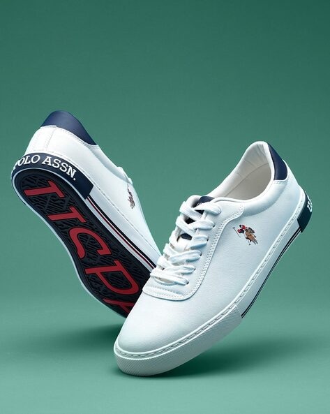 Ralph lauren off white trainers best sale