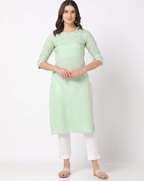 Buy Green Kurtas - Stylish, Trendy, and Comfy for Every Woman | The Indian  Ethnic Co – THE INDIAN ETHNIC CO.