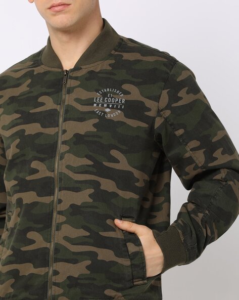 Rock and Roll Army Print button down jacket