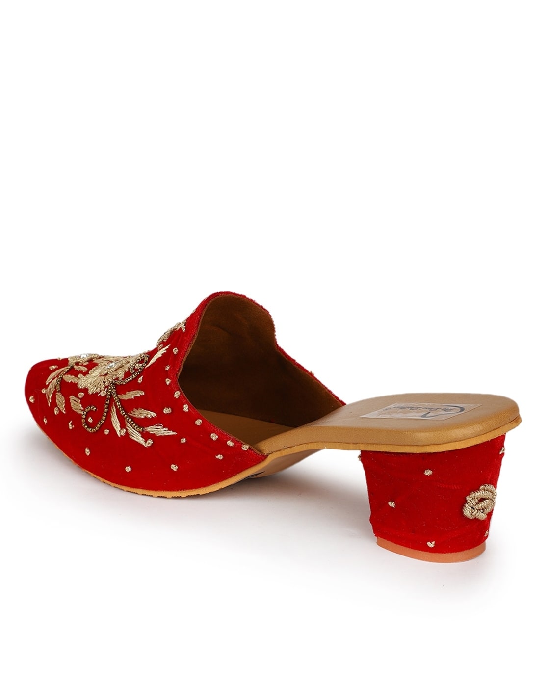 Buy Maroon Embroidered Floral Bead Embellished Wedges by Rajasthani Stuff  Online at Aza Fashions.