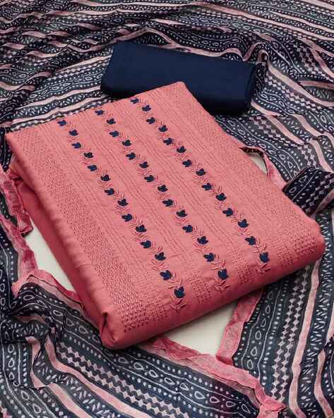 Buy Cotton Unstitched Women Suits Dress Materials Online – Stilento