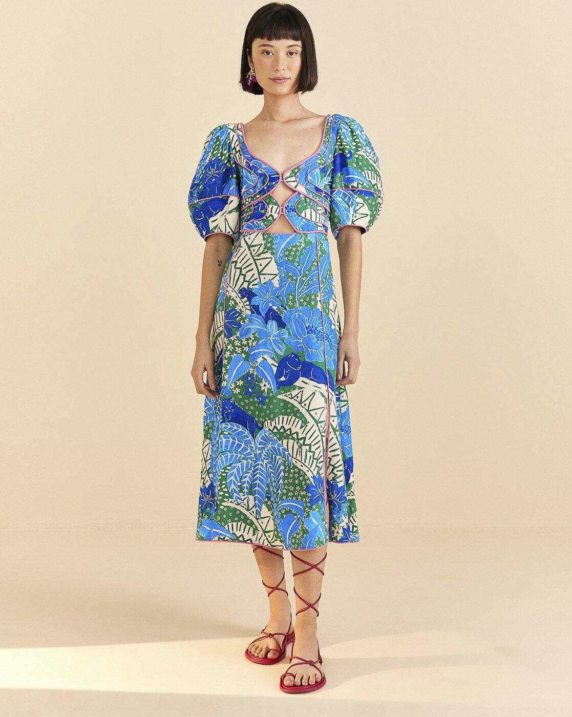 Buy FARM RIO Jungle Panther Linen A-Line M... Online | Ajio.com Buy FARM RIO Jungle Panther Linen A-Line M... Online | Ajio.com