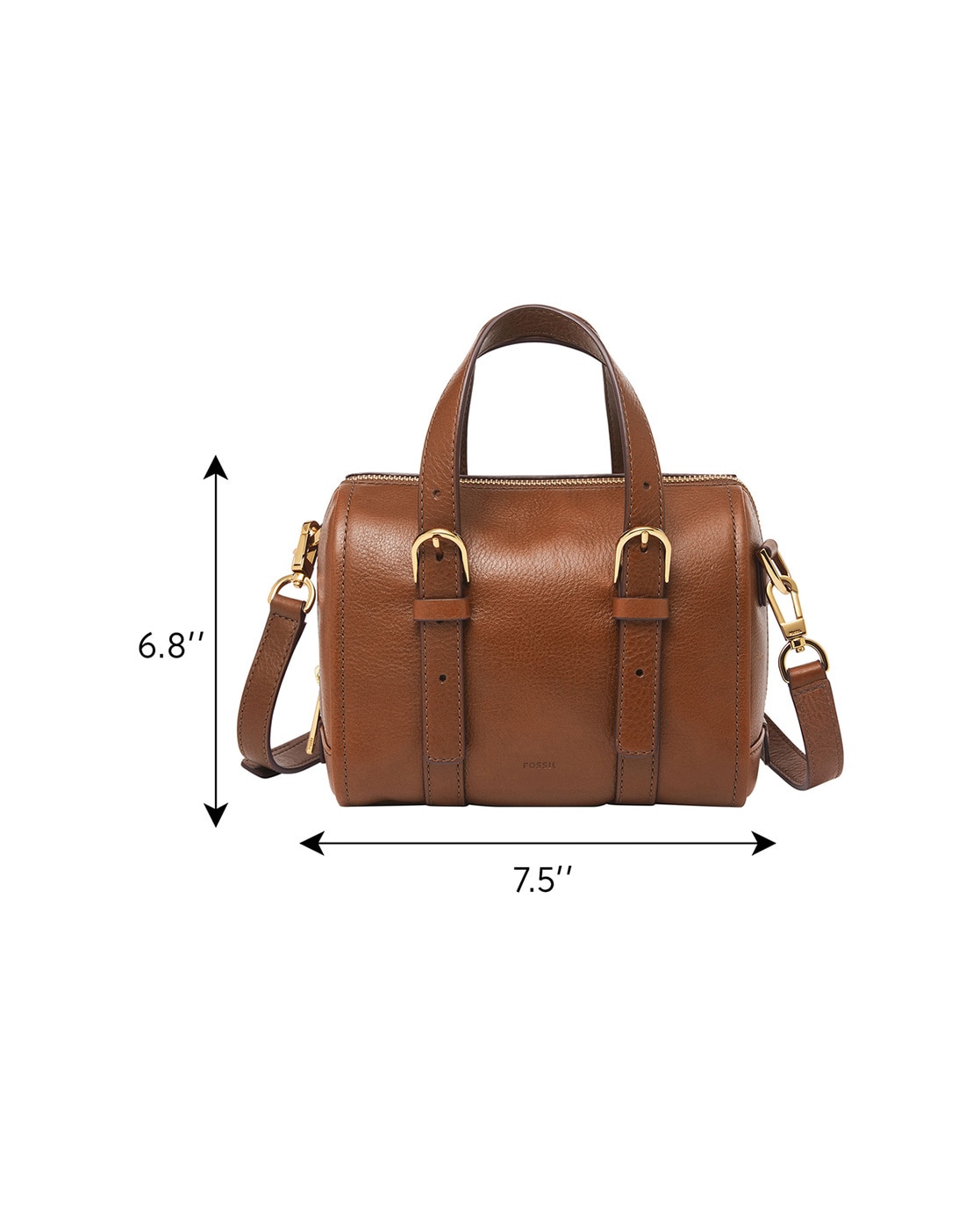 Fossil Large Brown Leather Top Handle Cinch Hobo Shoulder Bag Purse Handbag  | eBay