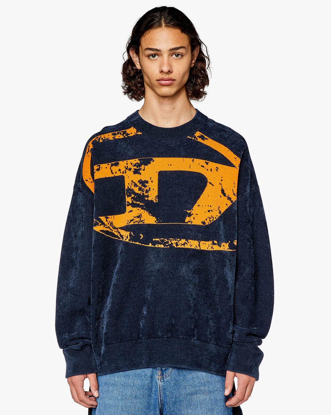 DIESEL K-Tria logo-jacquard Sweatshirt - Blue