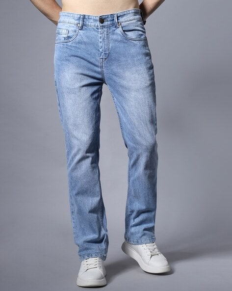 Wide Straight Streetwear Jeans Men | Korean Wide Leg Jeans Men - Wide-leg  Straight - Aliexpress