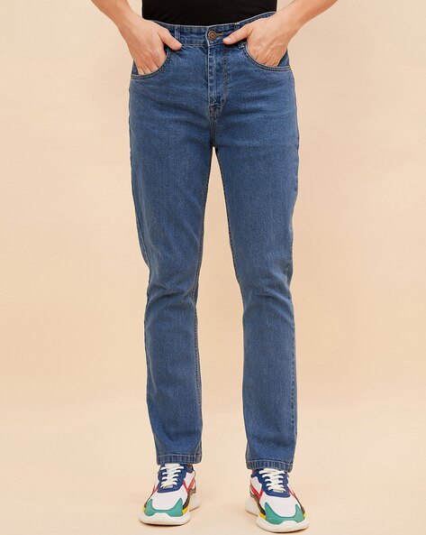 High Star Straight Fit Mid-Rise Jeans