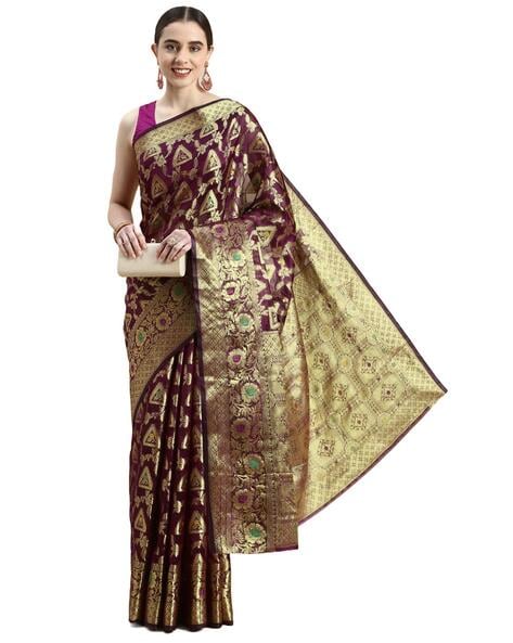 Buy Yellow Sarees for Women by Kalki Fashion Online | Ajio.com