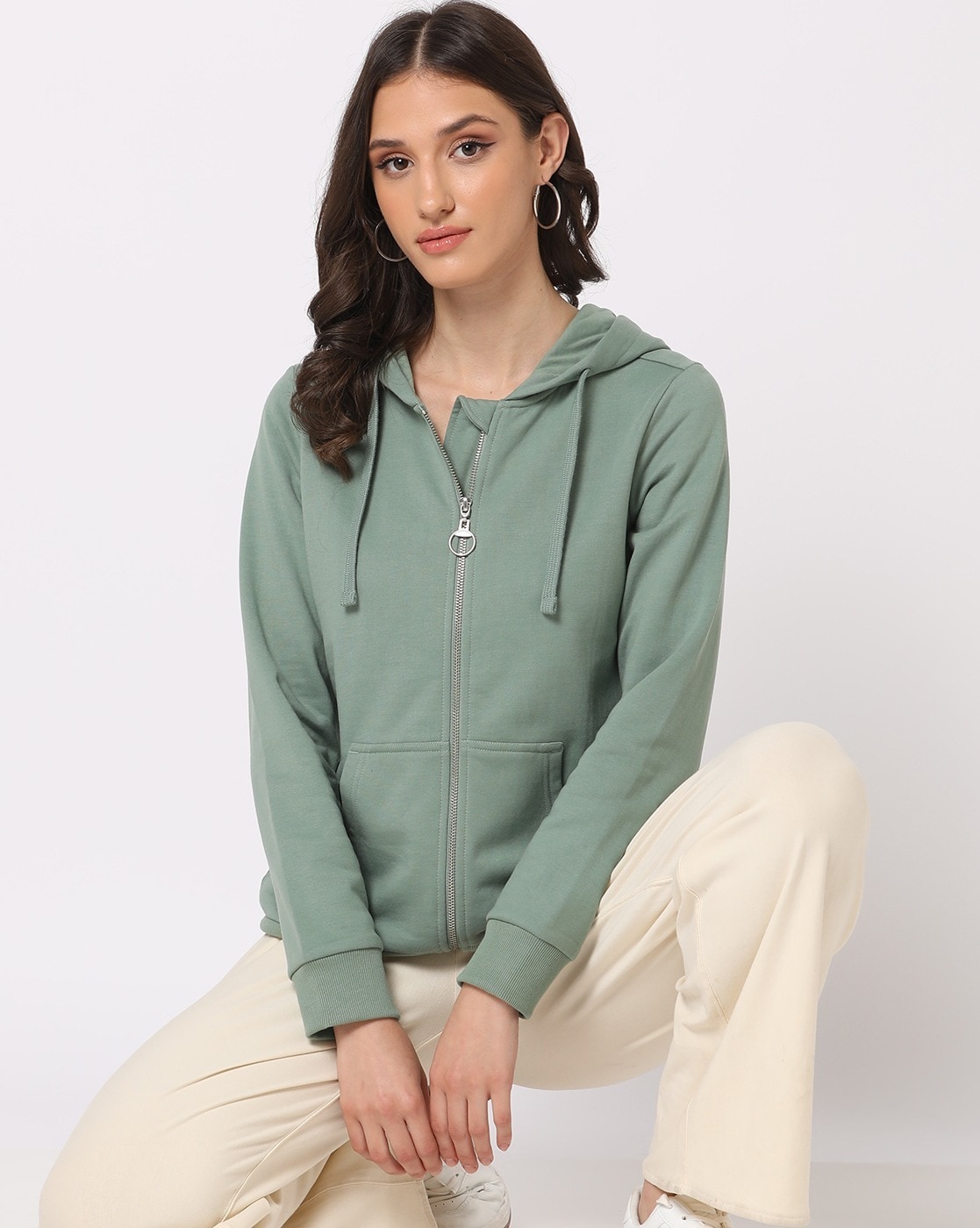 Green hotsell hoodie women's