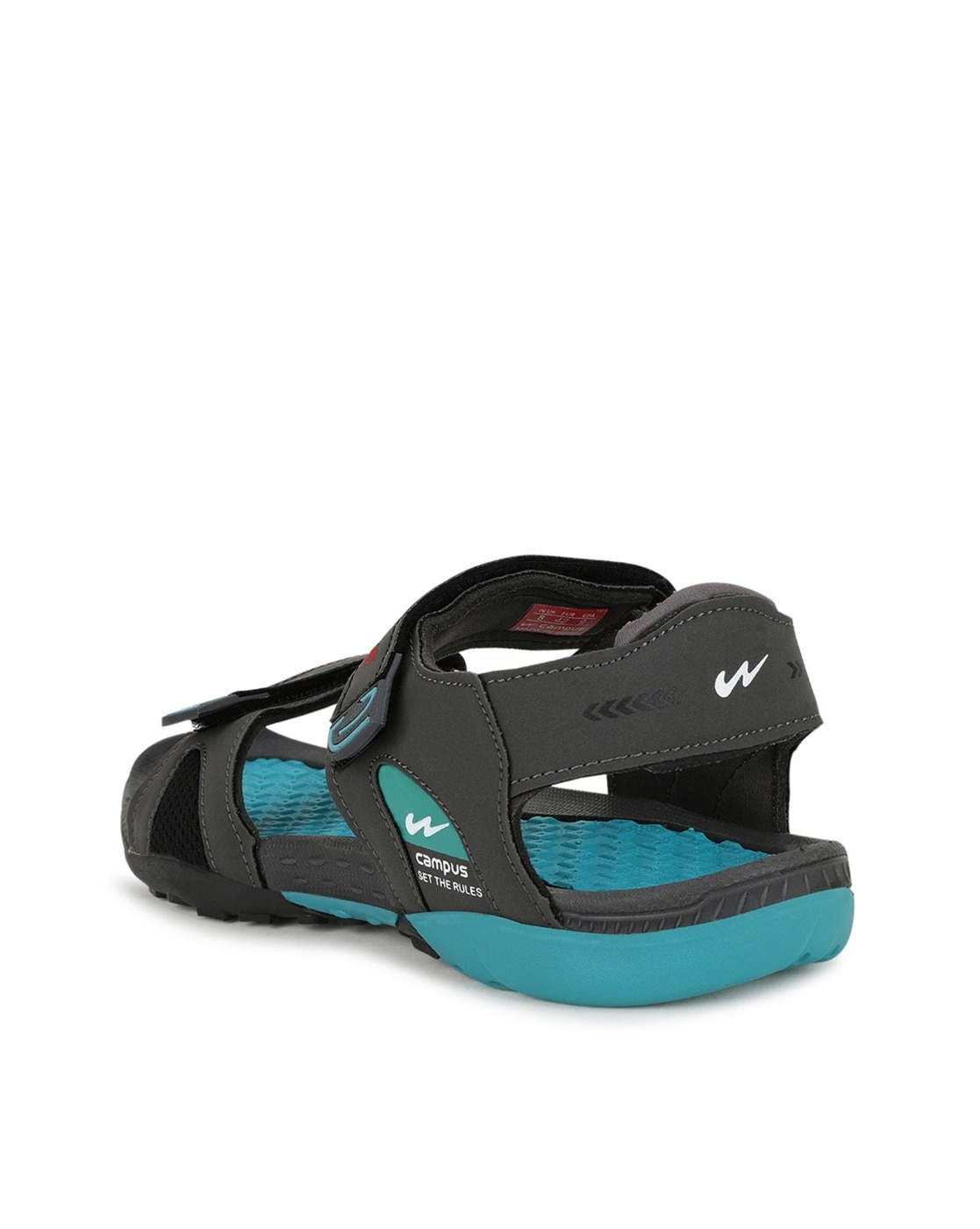 Campus Men Black & Blue Printed Sports Sandals - Price History