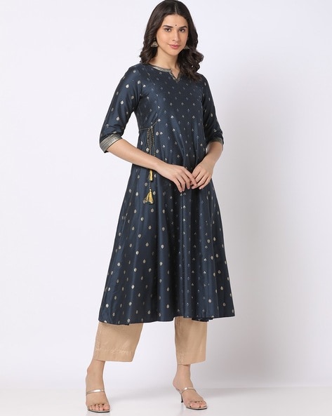 Navy Blue Kurtas for Women by AVAASA MIX N' MATCH Online | Ajio.com