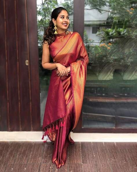 New Model Sarees 2021 with Price | Parrot Colour Silk Saree