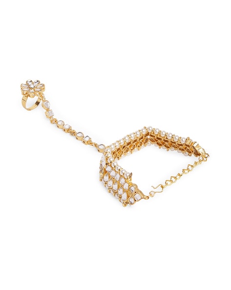 Finger Ring Bracelet Gold Slave Bracelet Hand Chain Ring Link Bracelet  Everyday Jewelry for Women and Teen Girls | Fruugo NO
