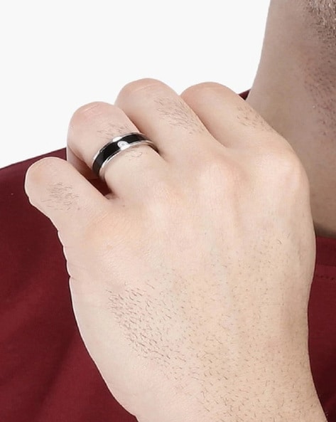 Silver And Rose Gold Timeless Radiance Men's Ring – GIVA Jewellery