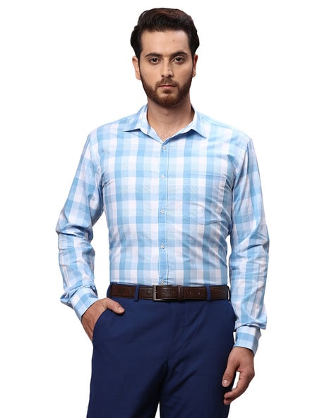 Park Avenue Checked Slim Fit Shirt