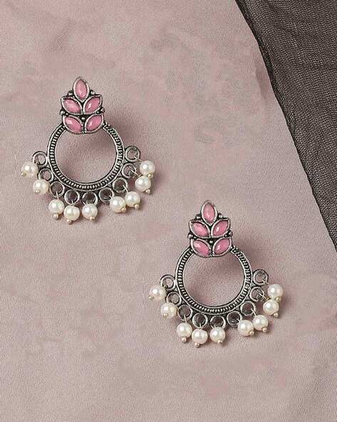 Buy Gold Plated Silver Kundan Stud Earrings by PALACE OF SILVER at Ogaan  Online Shopping Site