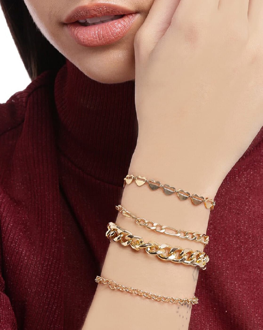 Buy GoldToned Bracelets  Bangles for Women by Jewels galaxy Online   Ajiocom