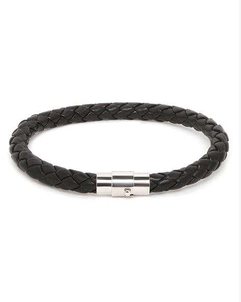 Black Leather Bracelet brlb9018k