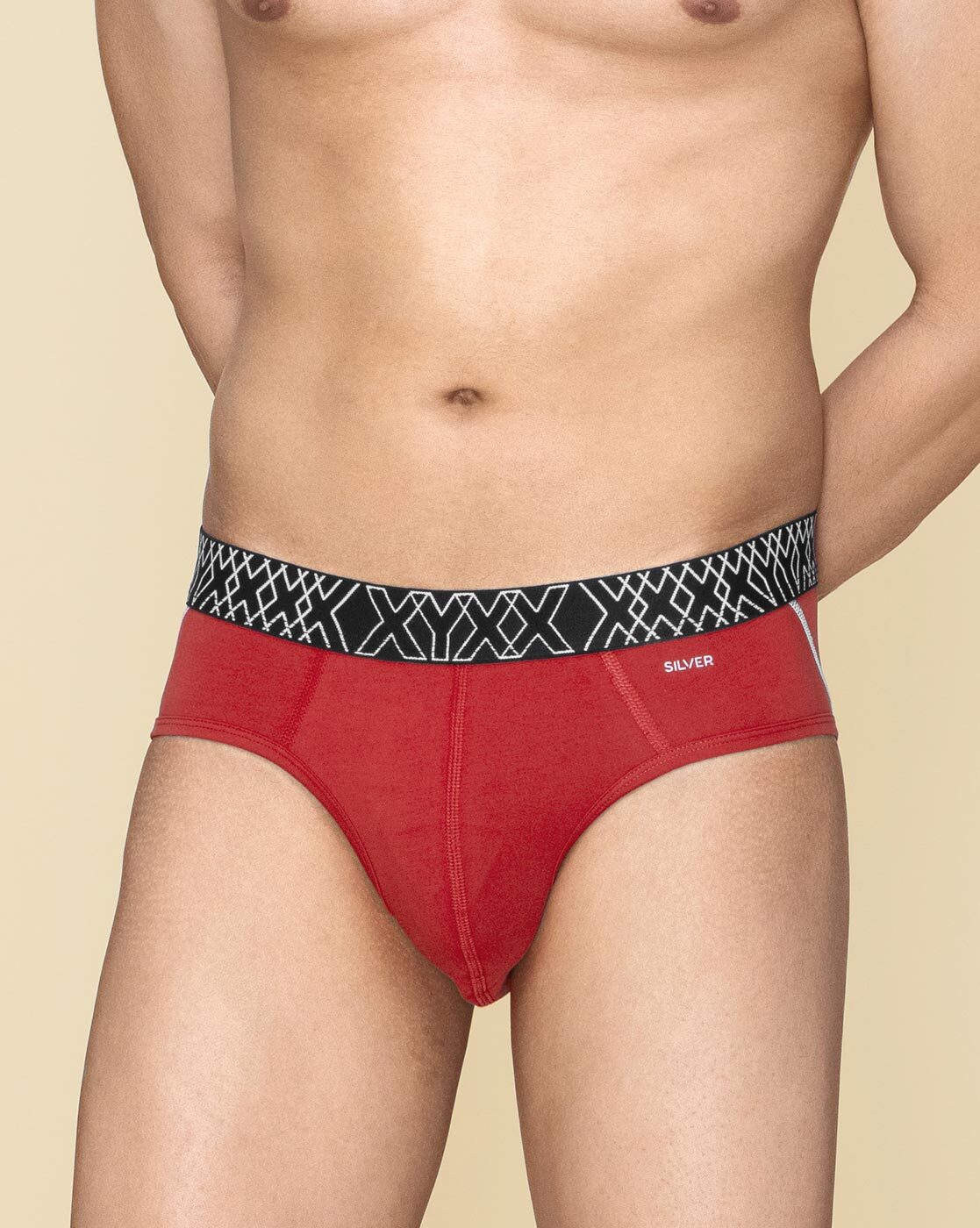 Pack of 2 Geometric Print Briefs with Elasticated Waistband