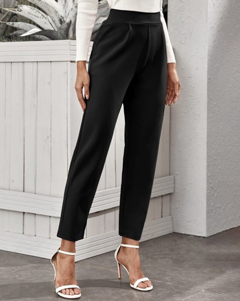 Womens Work Pants & Suit Pants | Blue Tapered Pants Womens Trousers – Anna  Thomas