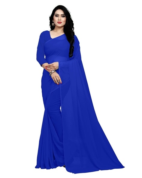 Exclusive Georgette Saree at Rs 1049 | Plain Georgette Sarees in Surat |  ID: 10599685433