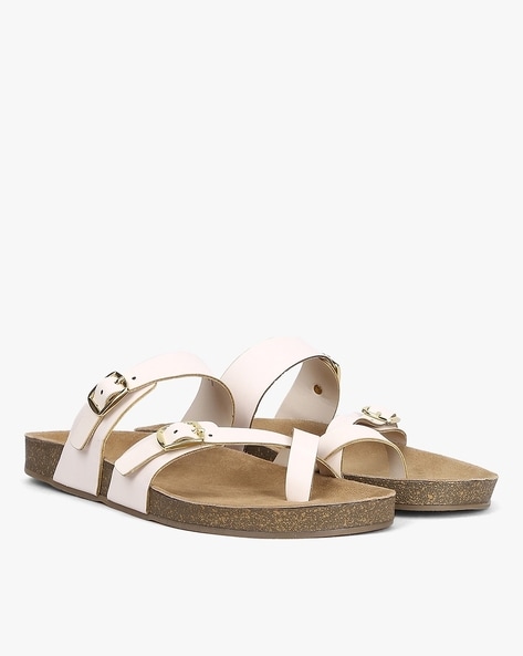 White outlet footbed sandals