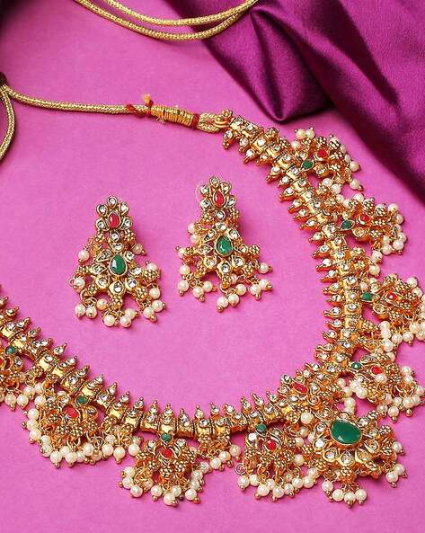 Temple jewellery hot sale necklace set