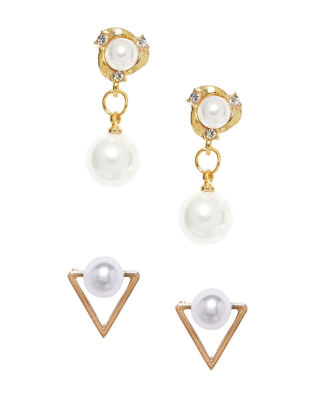 Georgia Double Pearl Drop Earring by Jenny Yoo | Shop Online Now