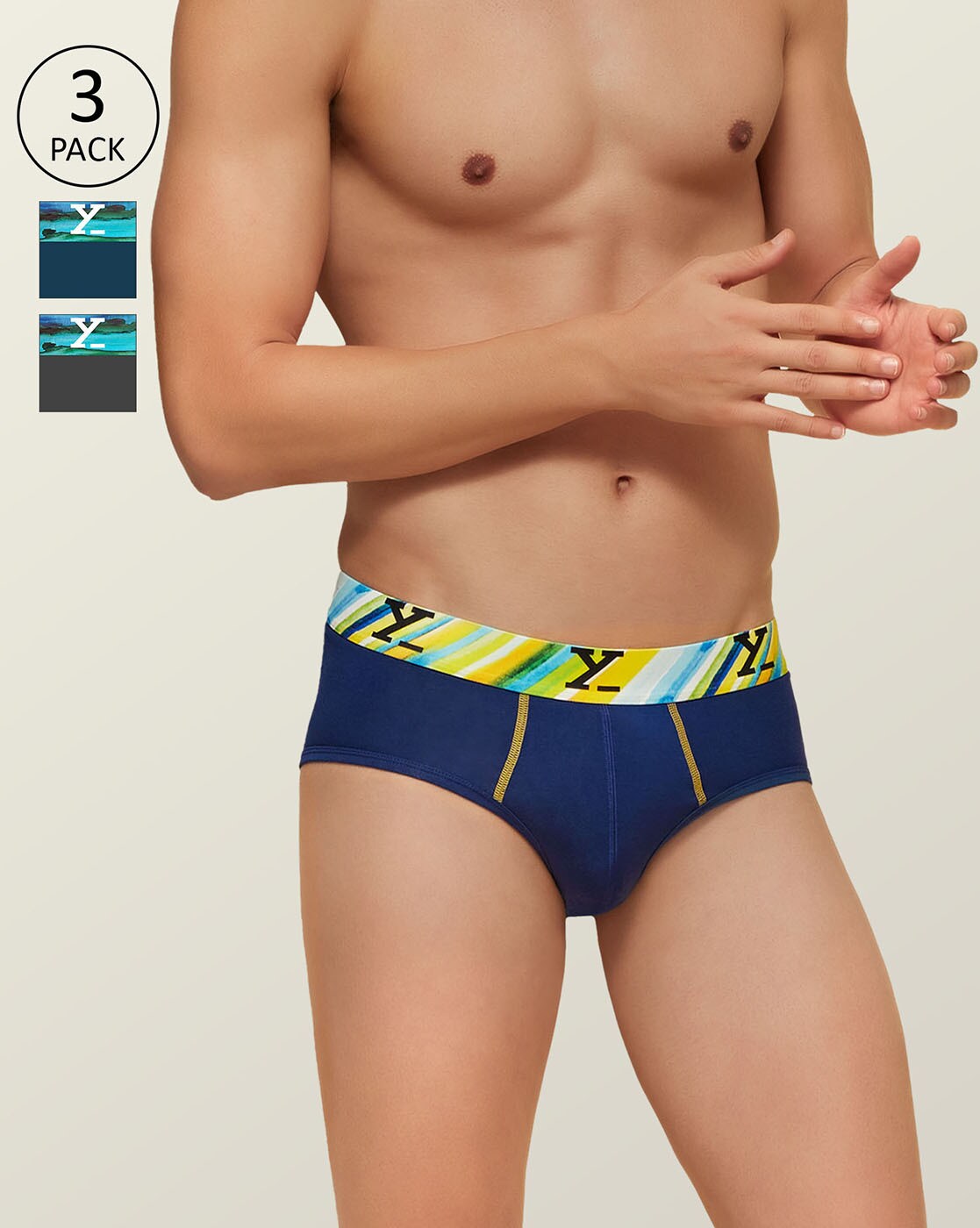 Pack of 2 Elastic Waistband Briefs