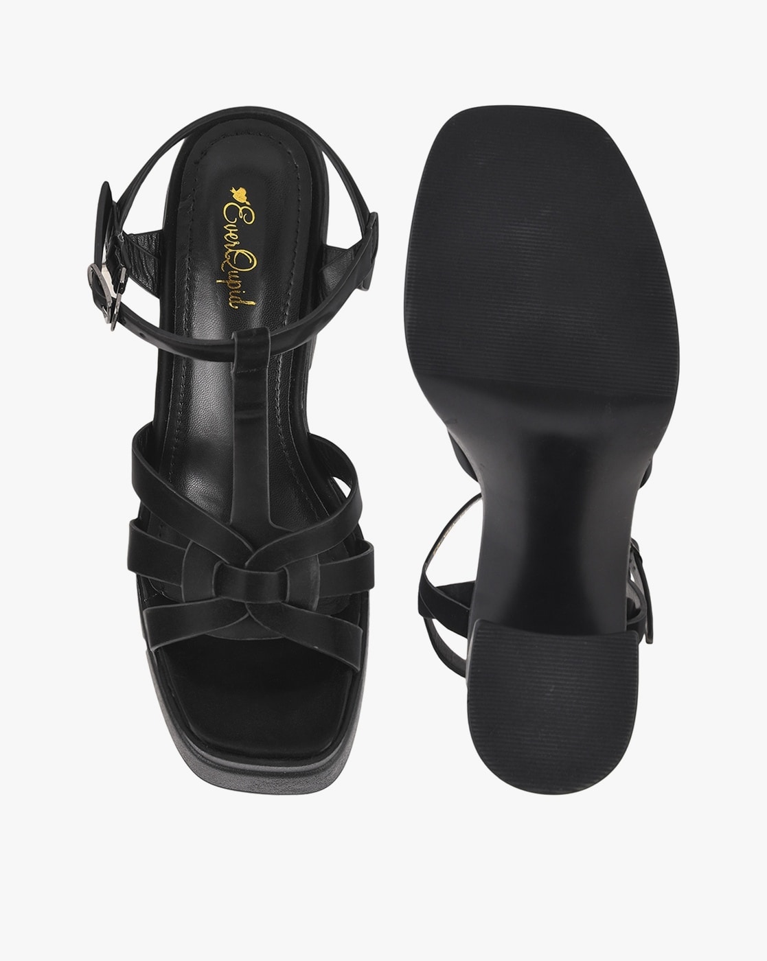 Buy CATWALK Black Womens Embellished Strappy Sandals | Shoppers Stop