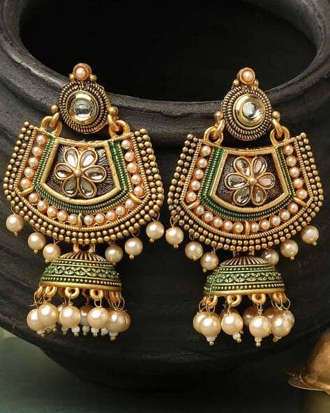 Fabula Meenakari & Kundan Jhumka Earrings