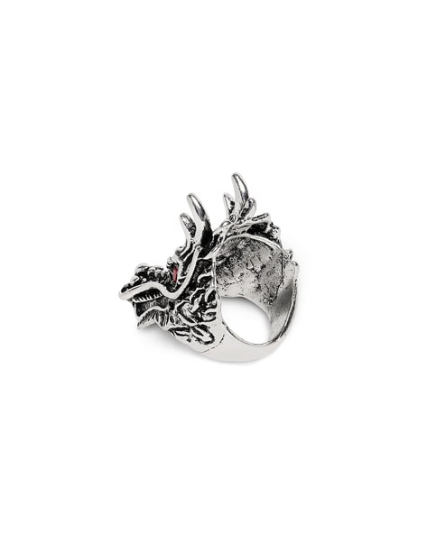 Dragon Ring Black - An elegant mystical jewel | Armored Drake