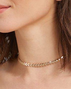 fabula NJD45-Arrow Pattern Choker Necklace-picture-0