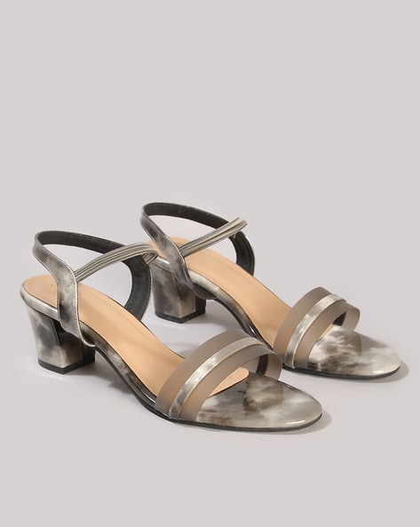 Buy Grey Heeled Sandals for Women by SHUZ TOUCH Online | Ajio.com