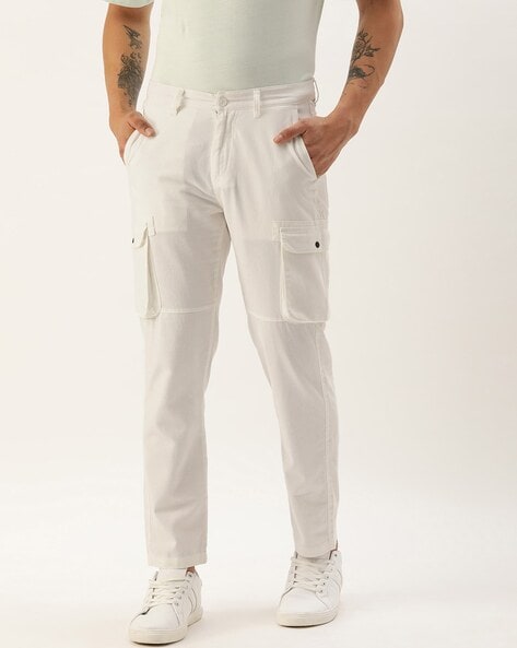 Off White Slim Fit Cargo Trousers | New Look