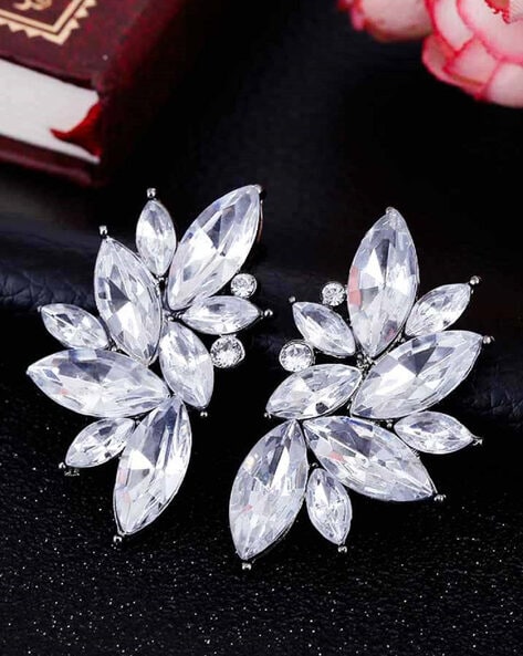 Top 137+ silver zirconia earrings latest