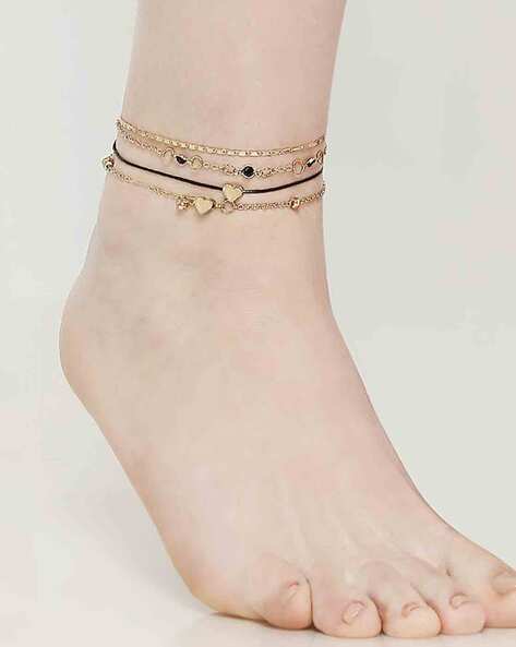Palm Tree Charm Anklet in Solid Gold - Tales In Gold