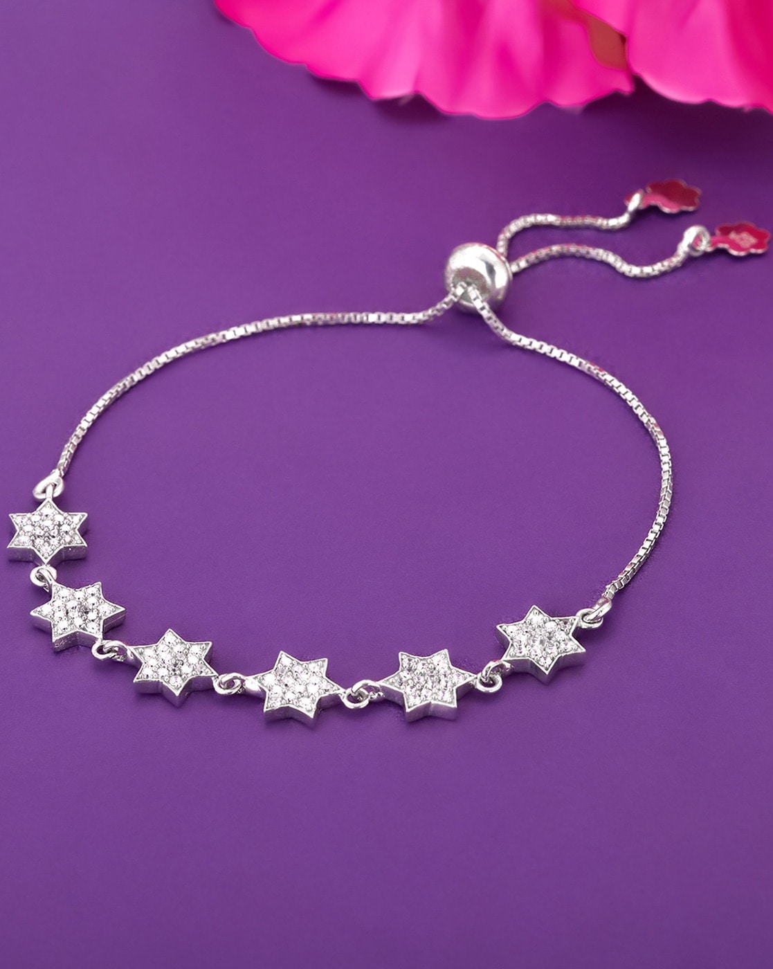 cute-cz-925-sterling-silver-bracelet-for-girls-in-platinum-finish-11334 –  Karizma Jewels