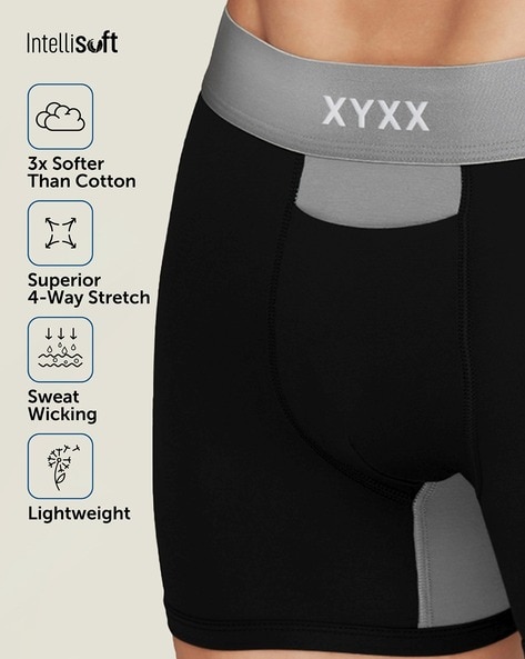 Men's Underwear, IntelliSoft Micro Modal Briefs, Microfiber Waistband,  Contour Front Pouch, Pack of 3 by XYXX