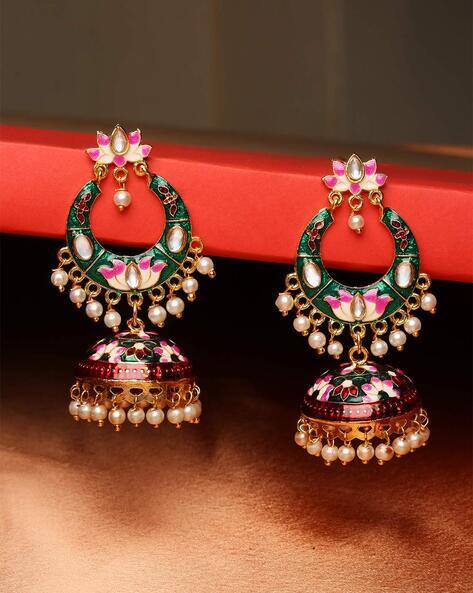 Fabula EBH43-Chandbalis with Pearl Drops
