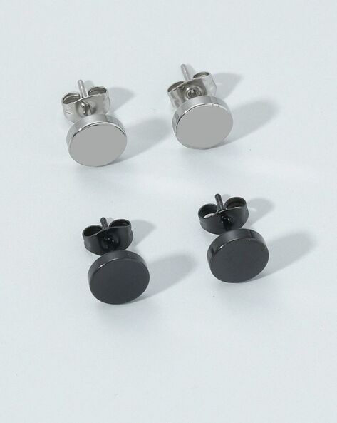 Silver Earrings And Studs Earring Pendant Set - Buy Silver Earrings And  Studs Earring Pendant Set online in India