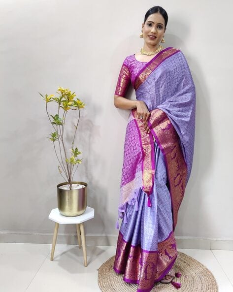 Lavender Saree - Etsy