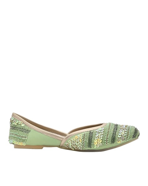 Jove Embellished Square-Toe Juttis